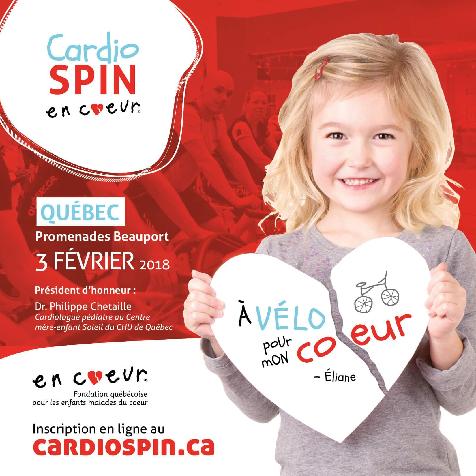 Fondation En Coeur - Affiche Cardio Spin En Coeur